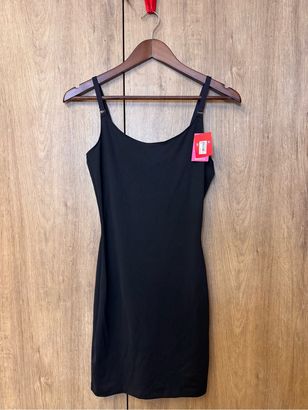 Women's SPANX Black Smooth Slip with Adjustable Strap Mini Dress L